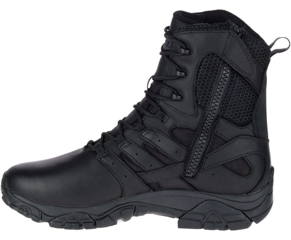 Kozaki Merrell Damskie Czarne - Moab 2 8\" Tactical Response Waterproof - 943806-YUN